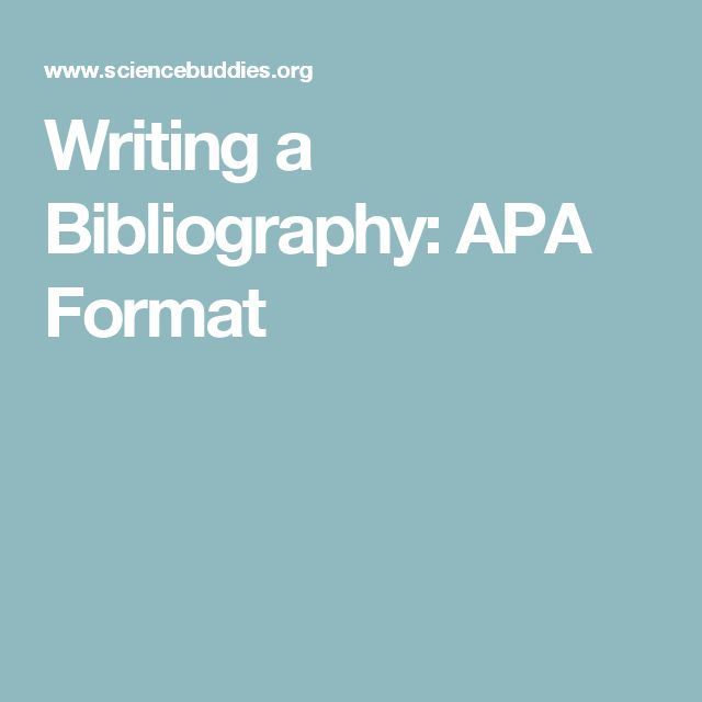 Writing an Annotated Bibliography.