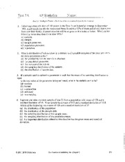 Statistics questions and answers